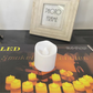 Varma fladdrande flamfria LED-ljus