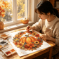 🍂 50% RABATT NU! Höstlig pumpakrans i diamanter – komplett DIY-kit med akrylbas, färgkodade pärlor & upphängningskedja – perfekt för höst- och skördeinredning 🎃✨