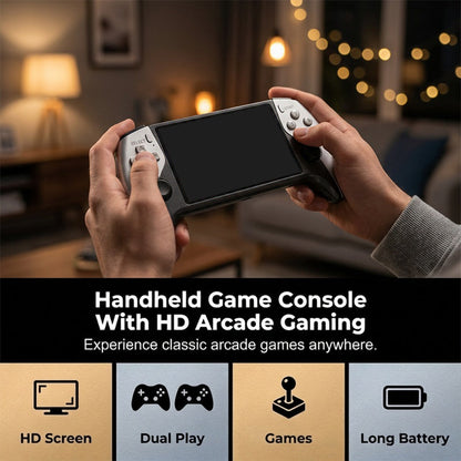 🎮🕹️ 50 % RABATT! Handhållen spelkonsol – Tvåspelarläge, ergonomiskt grepp. 5-tums HD-skärm, lång batteritid. Retrokul var du än är! ✨🔋