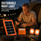 💥 50 % rabatt! ☀️ Bärbart solenergisystem – 4 W solpanel, 2400 mAh-batteri, stöd för Type-C/USB/DC-portar. Inkluderar 2 LED-lampor. Vattentåligt och stöttåligt. Perfekt för camping och nödsituationer 🛡️