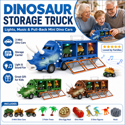 Interaktiv dinosaurietransport leksakslastbil
