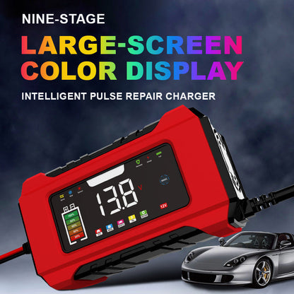 🔥🚗50% RABATT NU!🔋Smart bilbatteriladdare med 9-stegsladdning & LCD-skärm🛡️