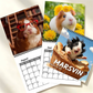 🐹 Ett helt år med söta marsvin – charmig väggkalender