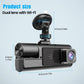 🚗 Dashcam med tre kameror: 1080P Full HD, fram/inuti/bak, mörkerseende, G-sensor, parkeringsläge