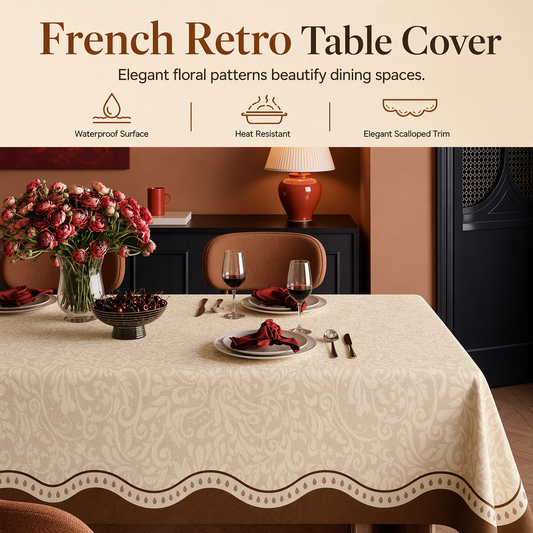 Retro Waterproof Wipeable PVC Tablecloth