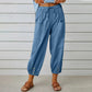 💓50% RABATT!💞 Dambyxor med vida raka ben – Andningsbar bomull och linne, smickrande passform och praktiska fickor 👖