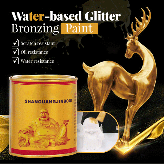 Vattenbaserad glitterbronsfärg (Gåva gratis pensel)