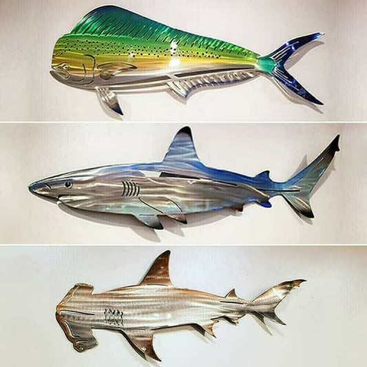 【Årsrea 49 % rabatt】 - 🦈 Metal Shark Art Väggdekor