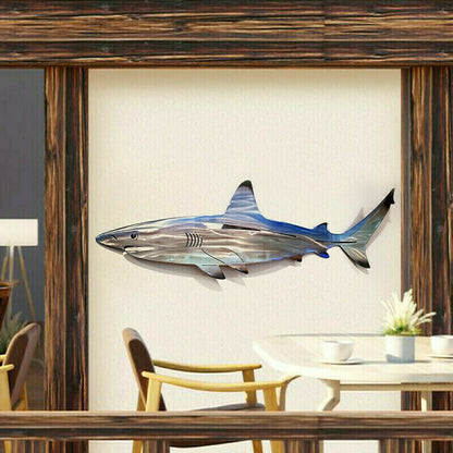 【Årsrea 49 % rabatt】 - 🦈 Metal Shark Art Väggdekor