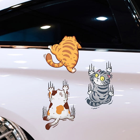 Söt Tecknad Katt Bil Klistermärke